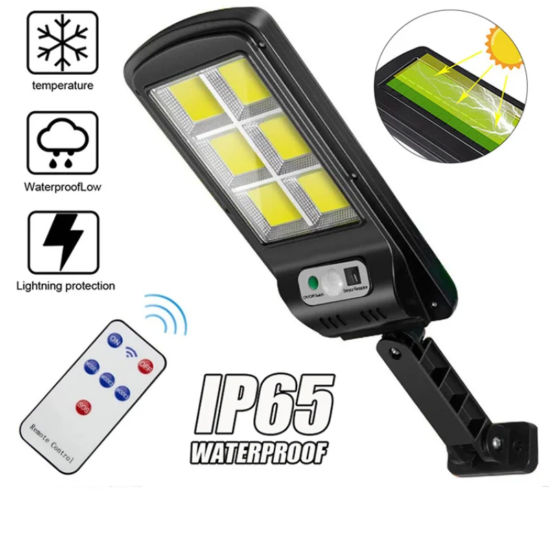 

LED Solar Street Lights Outdoor Waterproof Courtyard Light Human Sensing Remote Control Lighting