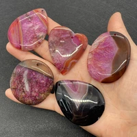 5pcsset natural stone agate pendantsfor jewelry making diy fashion necklace earring reiki gem round heart oval charm accessory