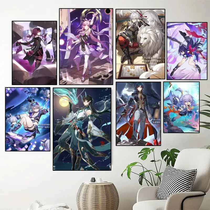 Honkai Star Rail Fu Xuan Kafka ПЛАКАТ Печать Настенная живопись Спальня Гостиная Наклейка на