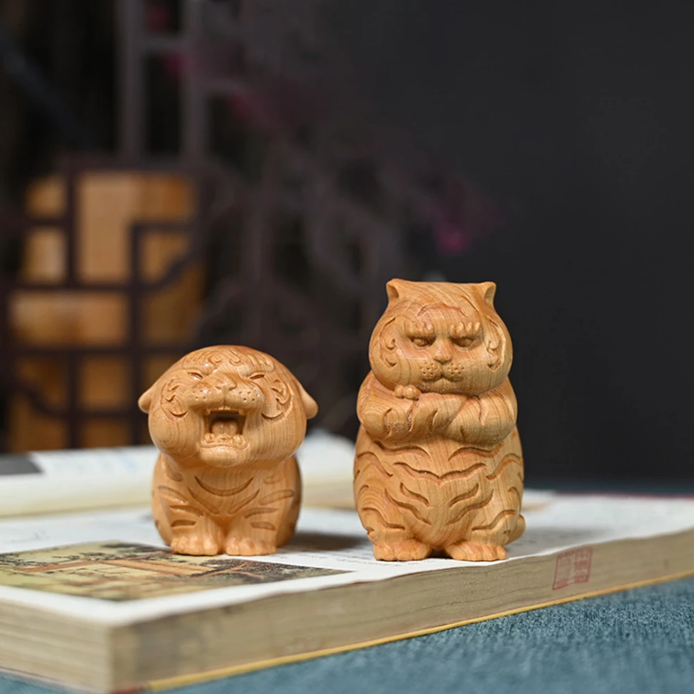 Резьба по дереву в форме кота талисман поделки украшение милое животное на удачу