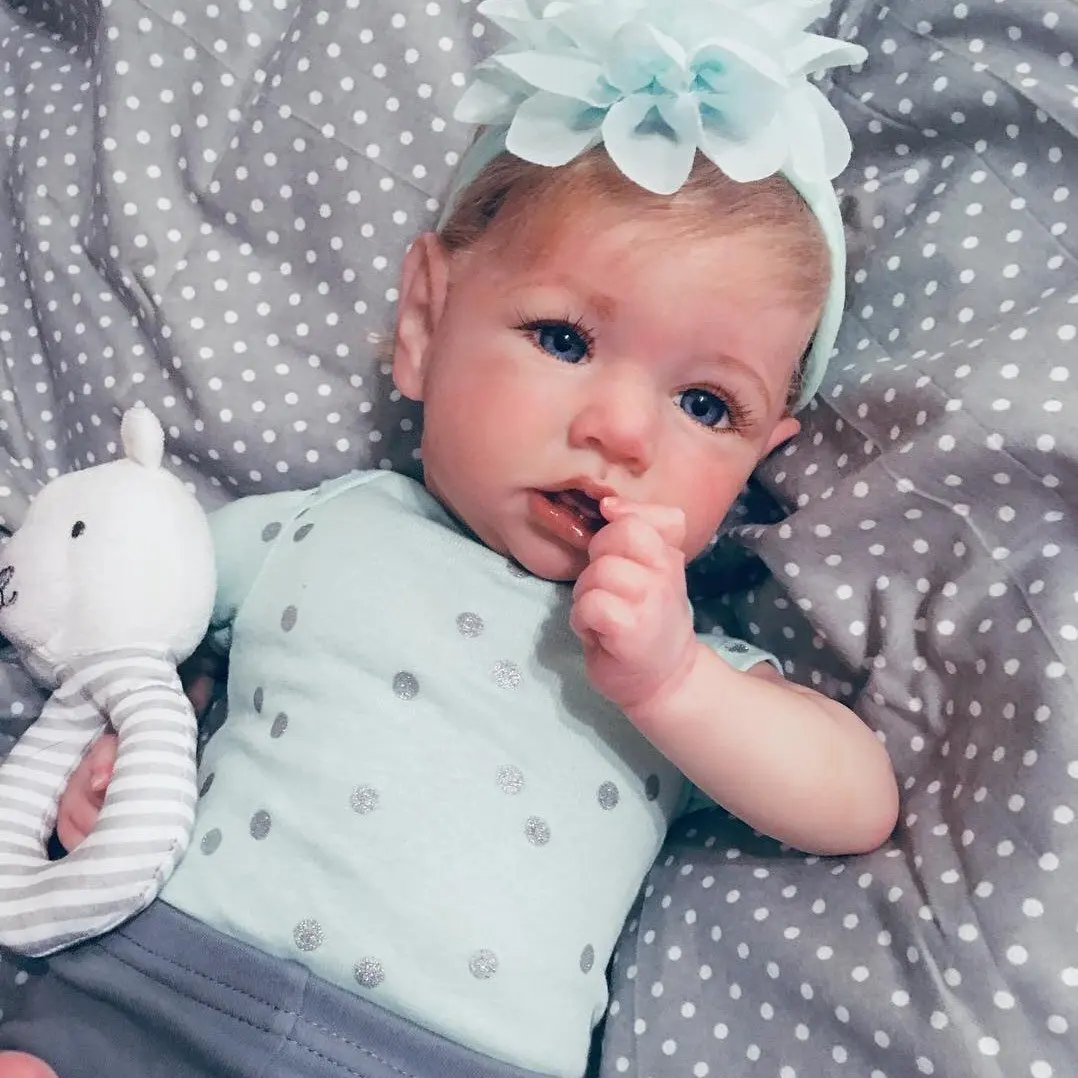 

12/22inch Finished Reborn Toddler Girl Doll Hand Paint Doll High Quality 3D Skin Multiple Layers Painting Visible Veins