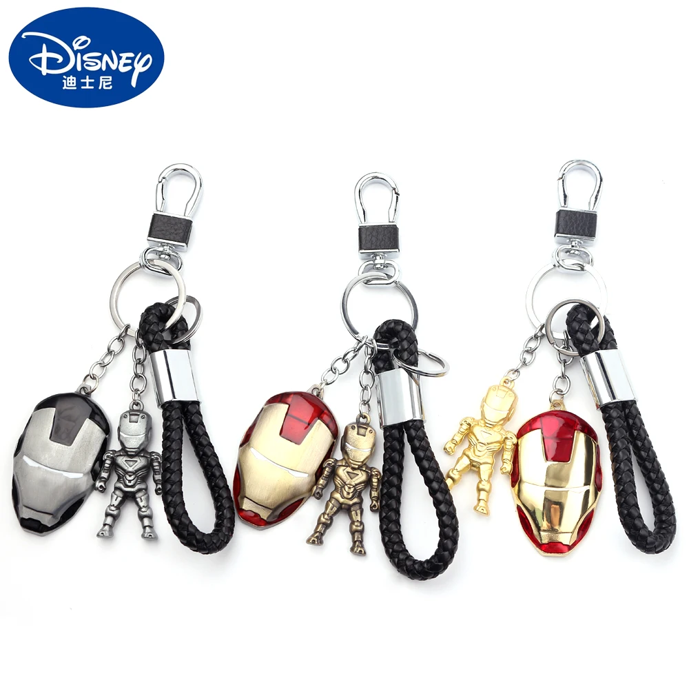 

Superhero Avengers Iron Man Keychain Captain America Shield Braided Belt Men's Car Key Cartoon Gift Children's Backpack Decor
