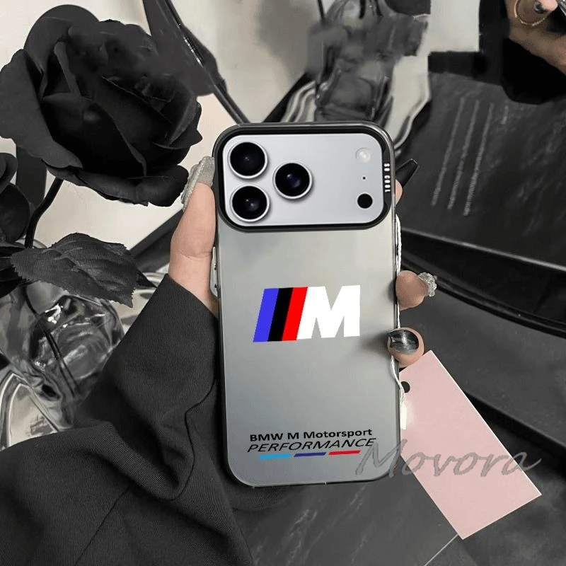 Фото Чехол для телефона B-BMW-Car для iPhone 17 Air 16 E 15 14 Plus 13 12 11 Pro Max 2, мягкий матовый, прозрачный, с эффектом желе, 2-в-1, с наклейками №1
