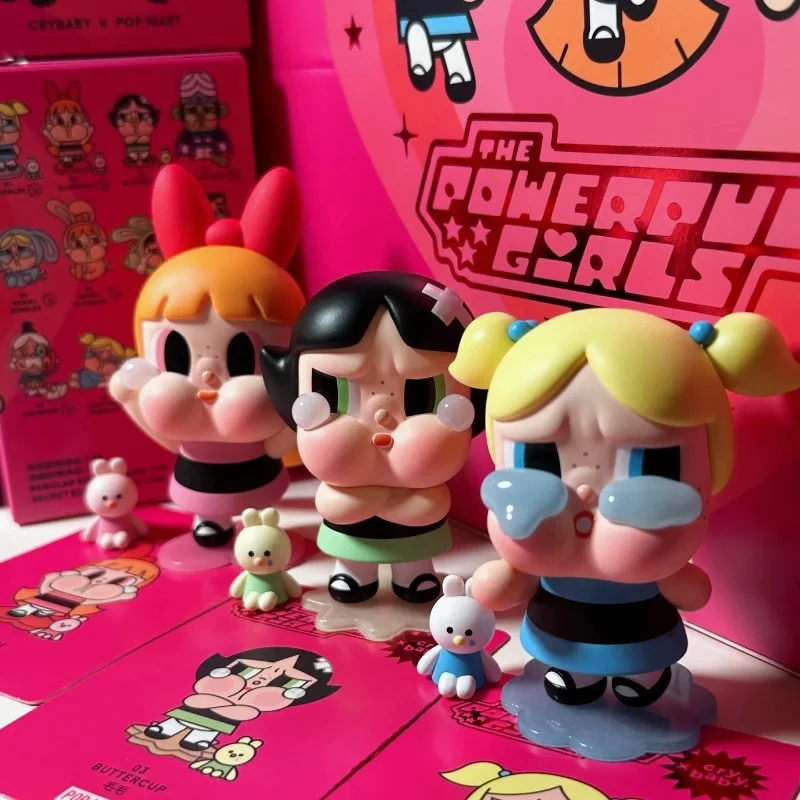 Новый Crybaby слепая коробка Powerpuff Girls Blossom Bubbles Buttercup Mysterious Surprise Фигурка ПВХ Модель