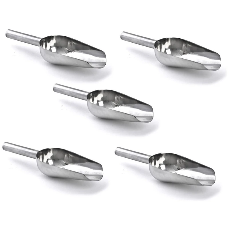 

ICE Cream Scoop Flour Scoop Feed Scoop Tea Scoop Candy Bar Stainless Steel Scoops (8 Inch 5PCS)