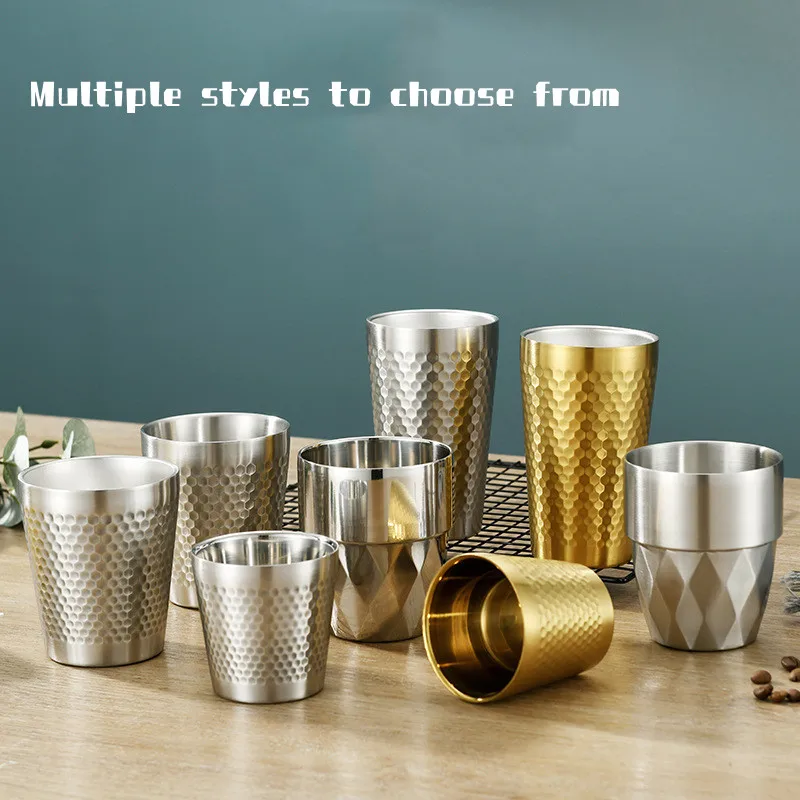 

260ml Double Stainless Steelinsulation Beer Cup Household Office Bar Water Drinks Coffee Tumbler Tea Milk Mugs Kitchen Drinkware