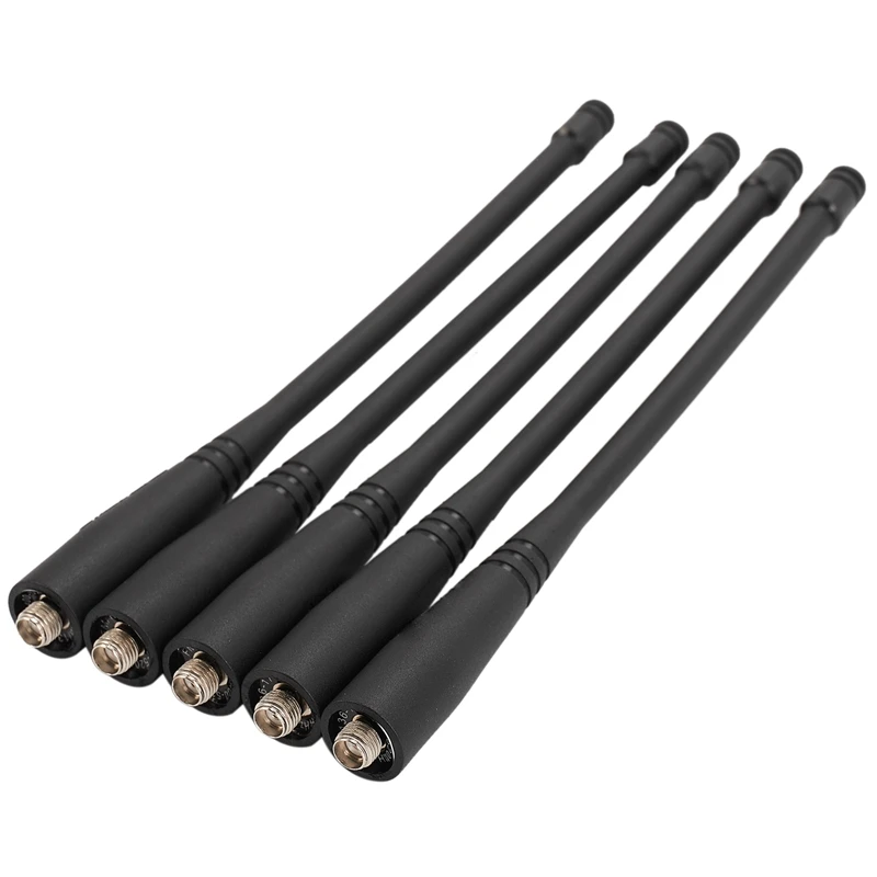 

AYHF-5Pcs Dual Band Sma-Female 17Cm Length Antenna For Baofeng Uv-5R Uv-82 Gt-3 Uv-9R Plus Walkie Talkie