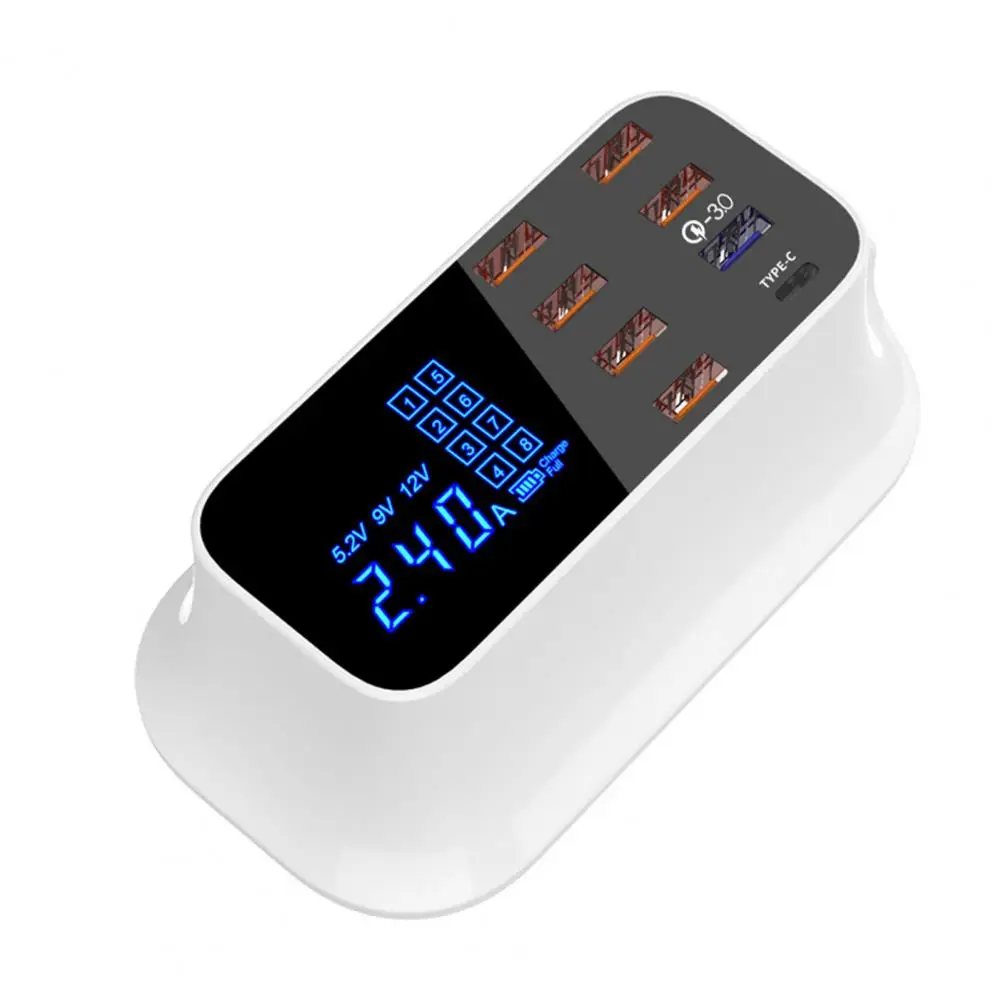 

1 компл. Зарядное устройство огнестойкий корпус Быстрая зарядка 8 портов защита от короткого замыкания умное зарядное устройство USB зарядно...