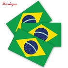 Наклейка на бампер с бразильским флагом, прочный водонепроницаемый материал, внешние аксессуары, наклейка на багажник мотоциклетного шлема, грузовик из ПВХ