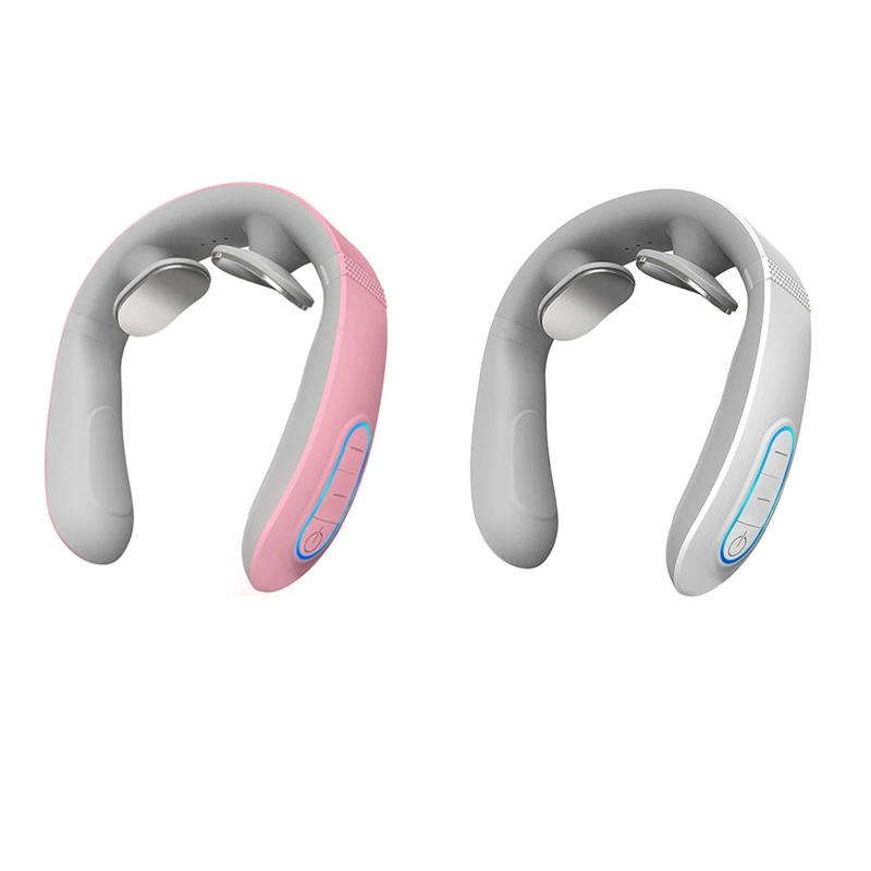 

Smart Electric Neck Massager Shoulder Body Massager Rechargeable Hot Compress Magnetic Pulse Cervical Pink