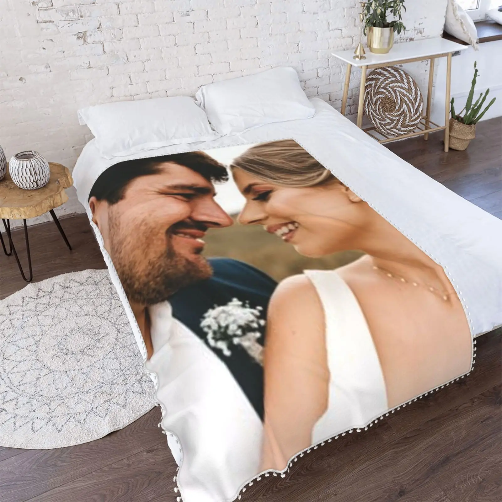 

Custom Your Picture Blanket Personalized Wedding Throw Wedding Gift