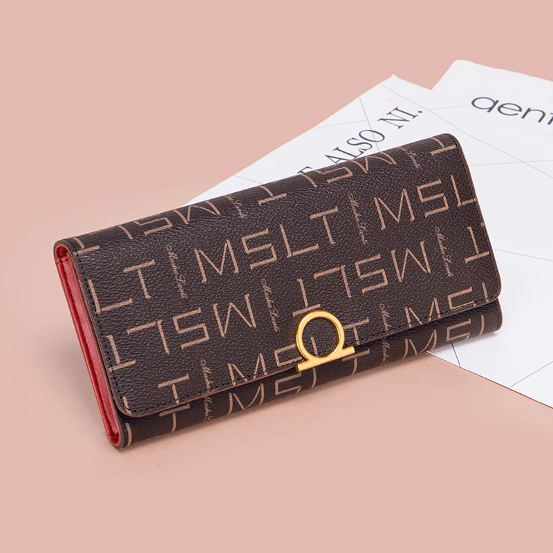 MashaLanti Fashion Leather Women Wallet Long Purse Card Holder Designer Brand Female Purse Clutch Bags