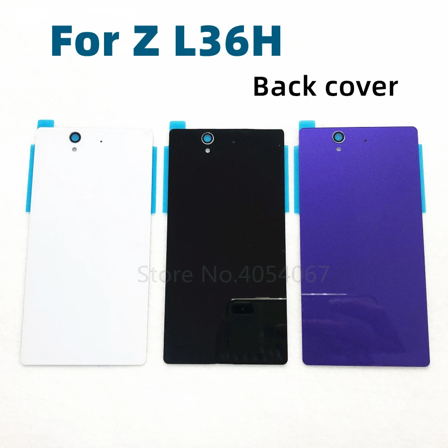 Крышка батарейного отсека для Sony Xperia Z L36 LT36 L36H C6902 C6606 C6603 C6602, задняя крышка, стеклянный задний корпус, запасные части