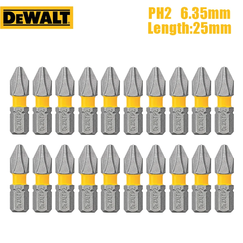 

DEWALT PH2 25mm Impact Power Bits 1Inch Strong Magnetic Driver Head Electric Screwdriver Bit High Hardness Screw Drill Bits