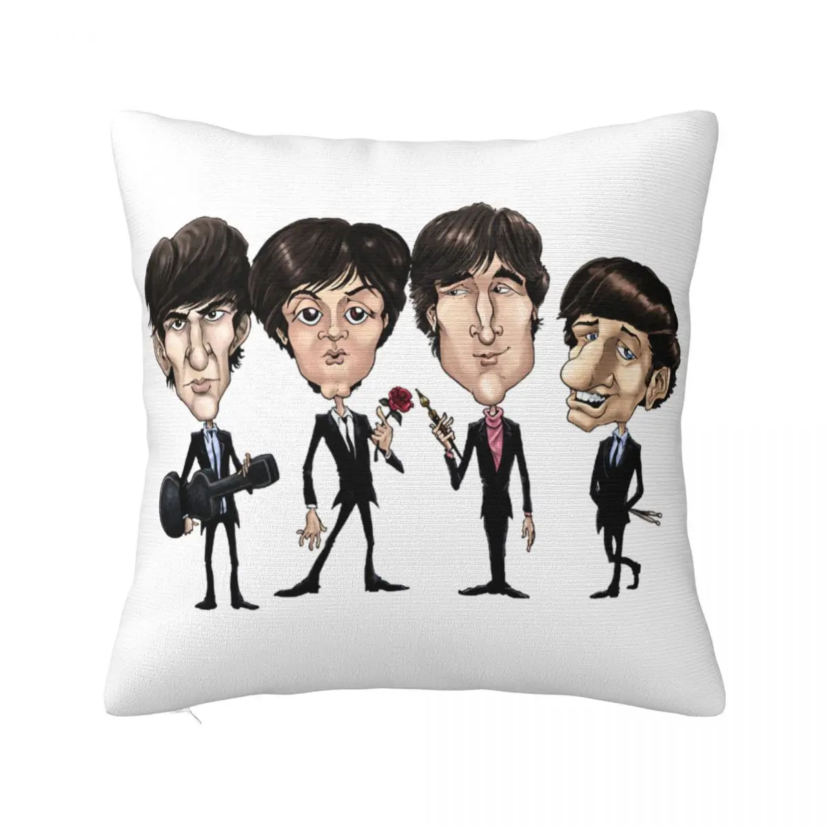 

Beatle 1965 наволочка с рисунком детской декоративной подушки, Обложка для дома, квадратная 45x45 см