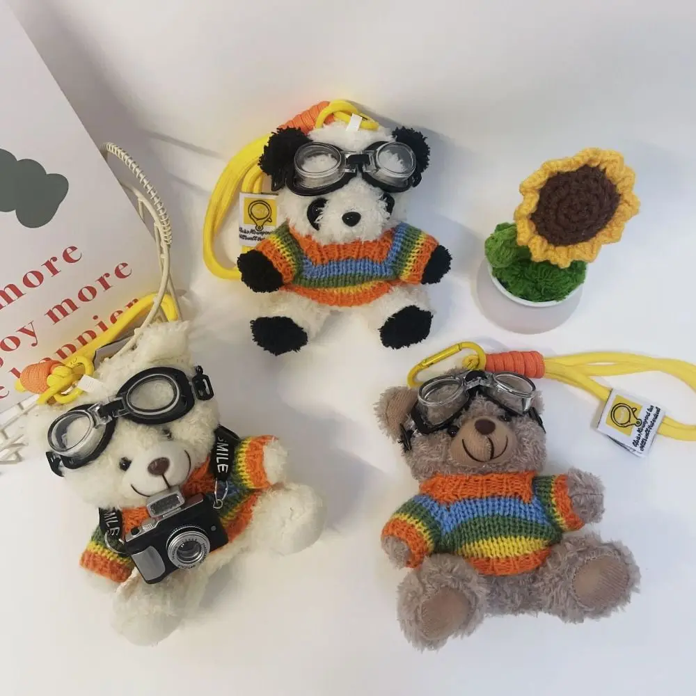 Украшение рюкзака брелок-пилот медведь чучело мультяшная панда плюшевая кукла