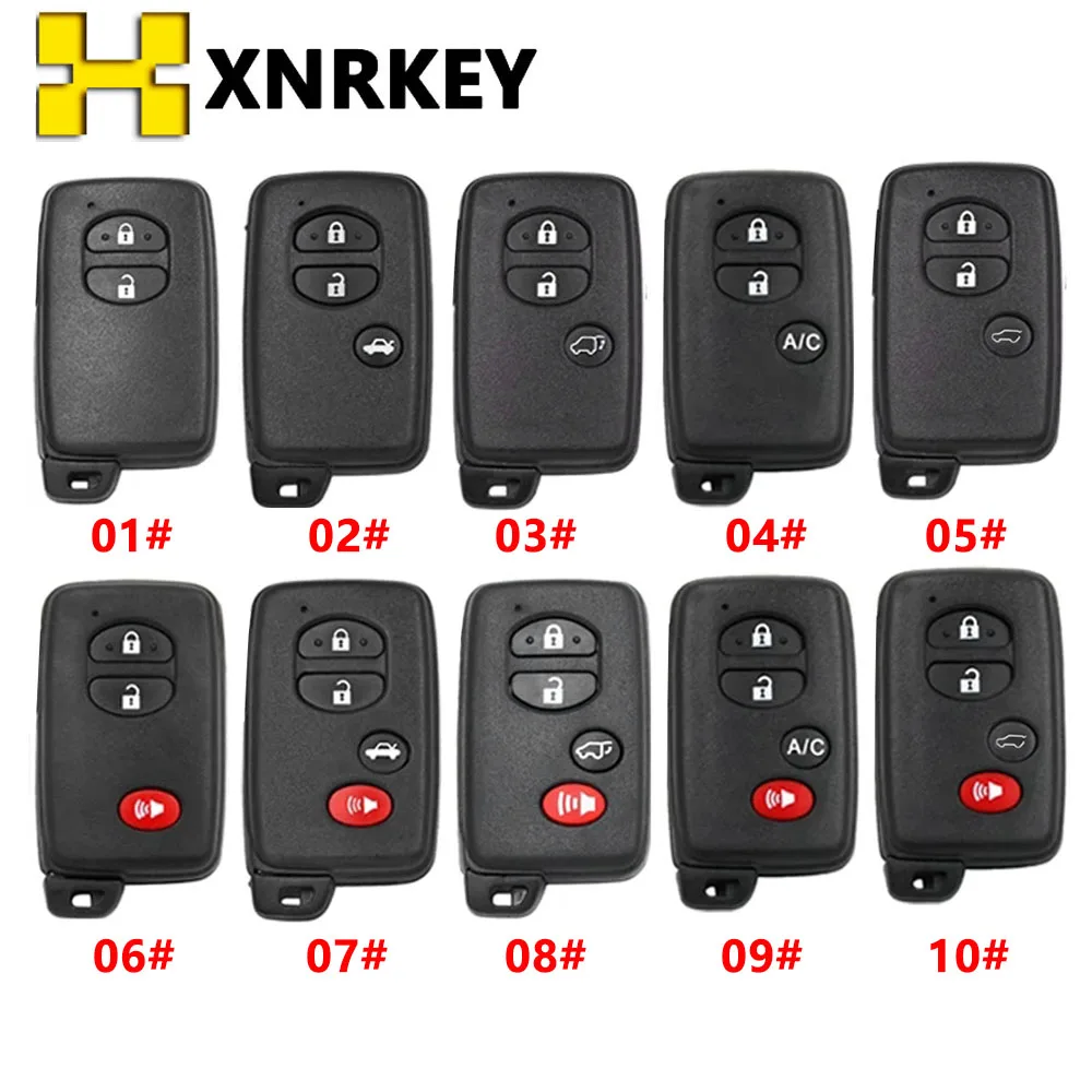 

XNRKEY Replacement Remote Car Key Shell Fob for Toyota Avalon Corolla Camry Prius RAV4 Highlander 4 Runner Land Cruiser Venza