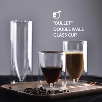 Brewista Simple and Creative Double-layer Heat-resistant Glass Bullet Cup Drink Cup Combination Double-layer Glass Bullet  480ml