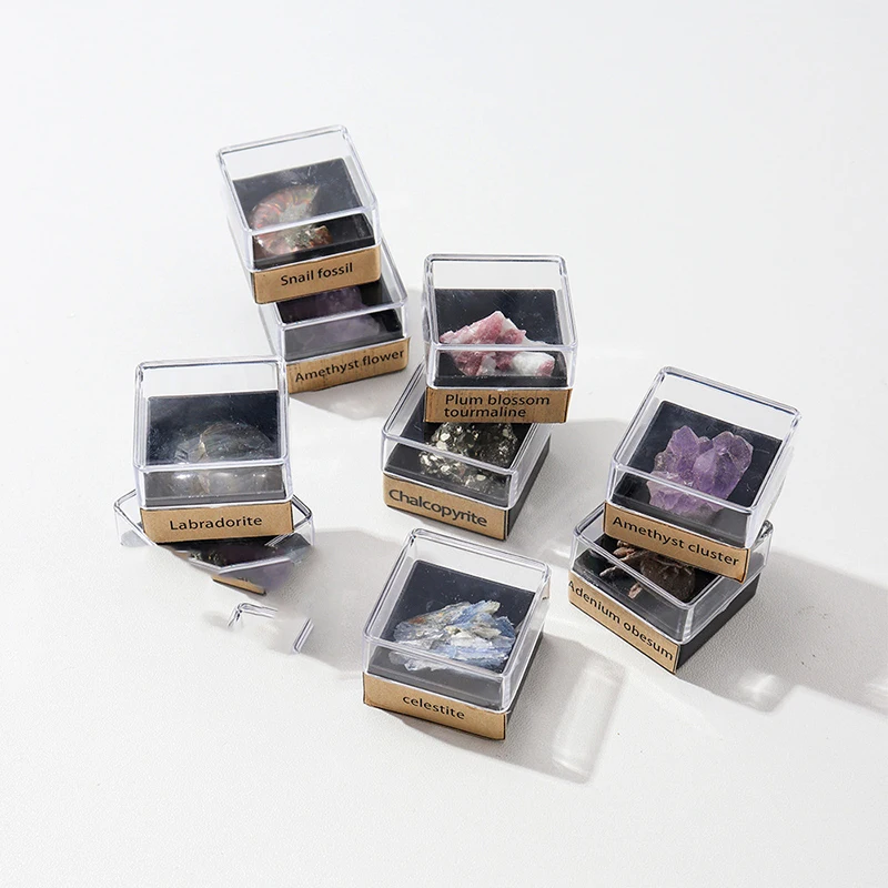 

Натуральный кристаллический камень, руда, аметист, кластер энергии, коробка, ископаемые образцы, коллекция