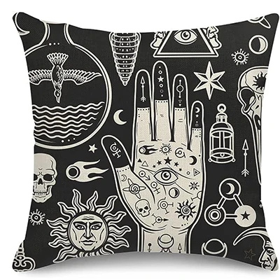 

Декоративная подушка, черная, Готическая, 45x45 см