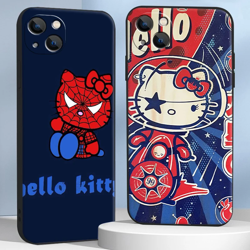 

Hello Kitty Cute Phone Cases For iPhone 11 12 Pro MAX 6S 7 8 Plus XS MAX 12 13 Mini X XR SE 2020 Funda Back Cover Soft TPU