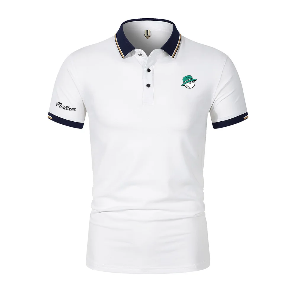Golf Shirts Men fashion casual Short Sleeved T-shirt Golf Clothing Spring Summer Men's Lapel Polo Shirt Quick Drying Breathable
