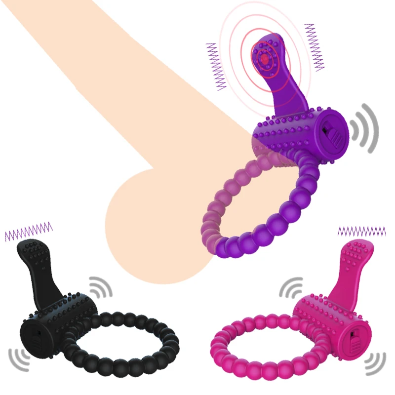 Vibrating Penis Ring Sex Toys for Men Masturbators Adult Vibrator for Women Couples Chastity Cage Erotic Accessories Sex Shop