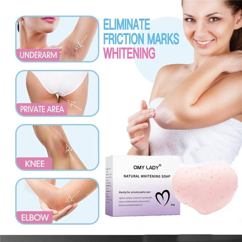 

80g OMY LADY Rapid Skin Bleaching Cream Soap Armpits Underarm /Groin Whitening Peach Scented Feminine Intimate Wash Body Scrub