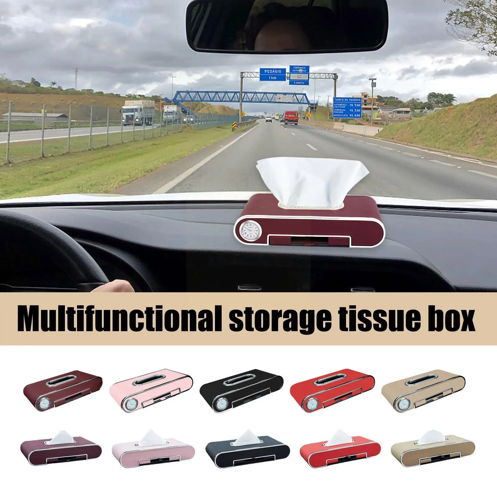 

Car Tissue Box Interior Decoration Toilet Paper Inside Auto Holder Number Phone Net Cover Accessories Drawer W1l9