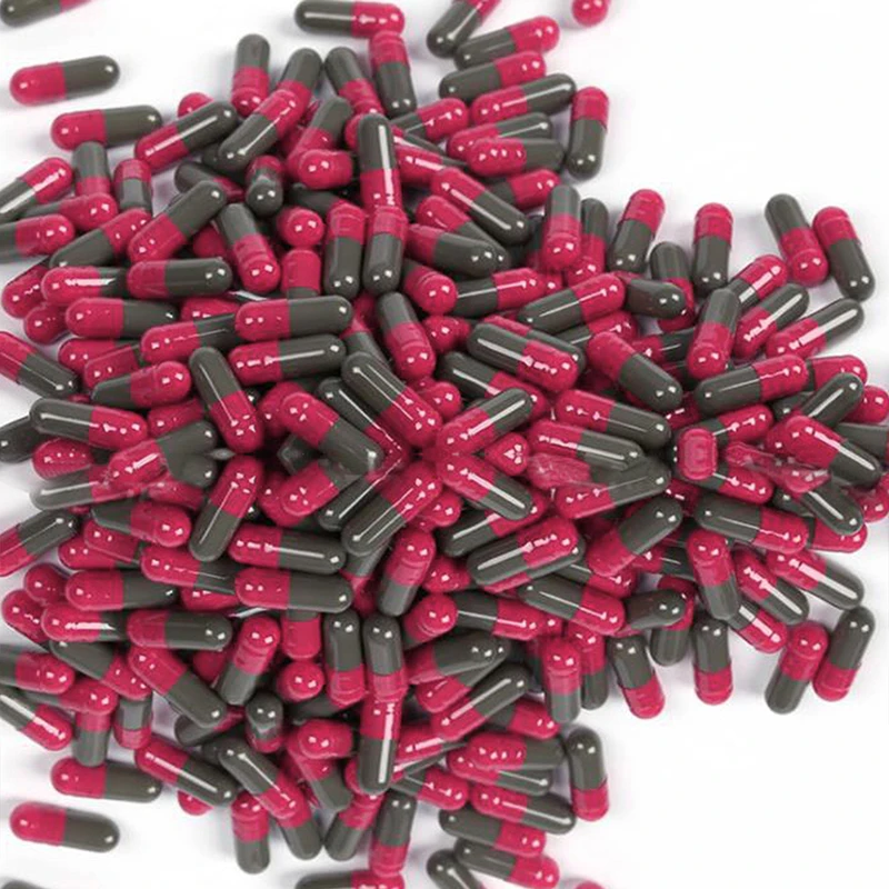 

1000pc 3#Capsules Separated Box Red-Gray Colored Hard Gelatin Empty Capsules Hollow Gelatin Capsules Joined Or Separated Capsule