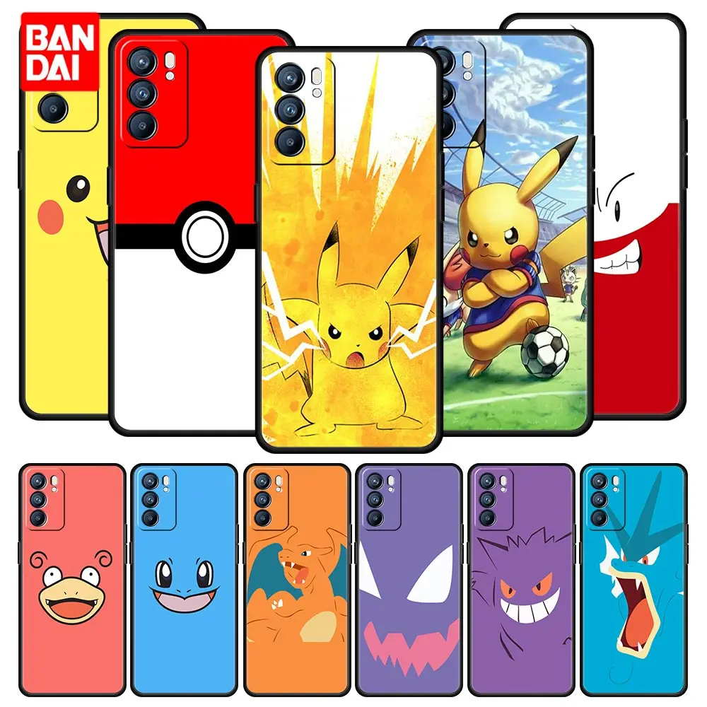

Pokemon Go Pikachu Cartoon Case for Oppo A3s A5s A9 A15 A31 A52 A53 A54 A74 A93 A94 F19 Pro 4G Funda Cover Capa Soft Capinha