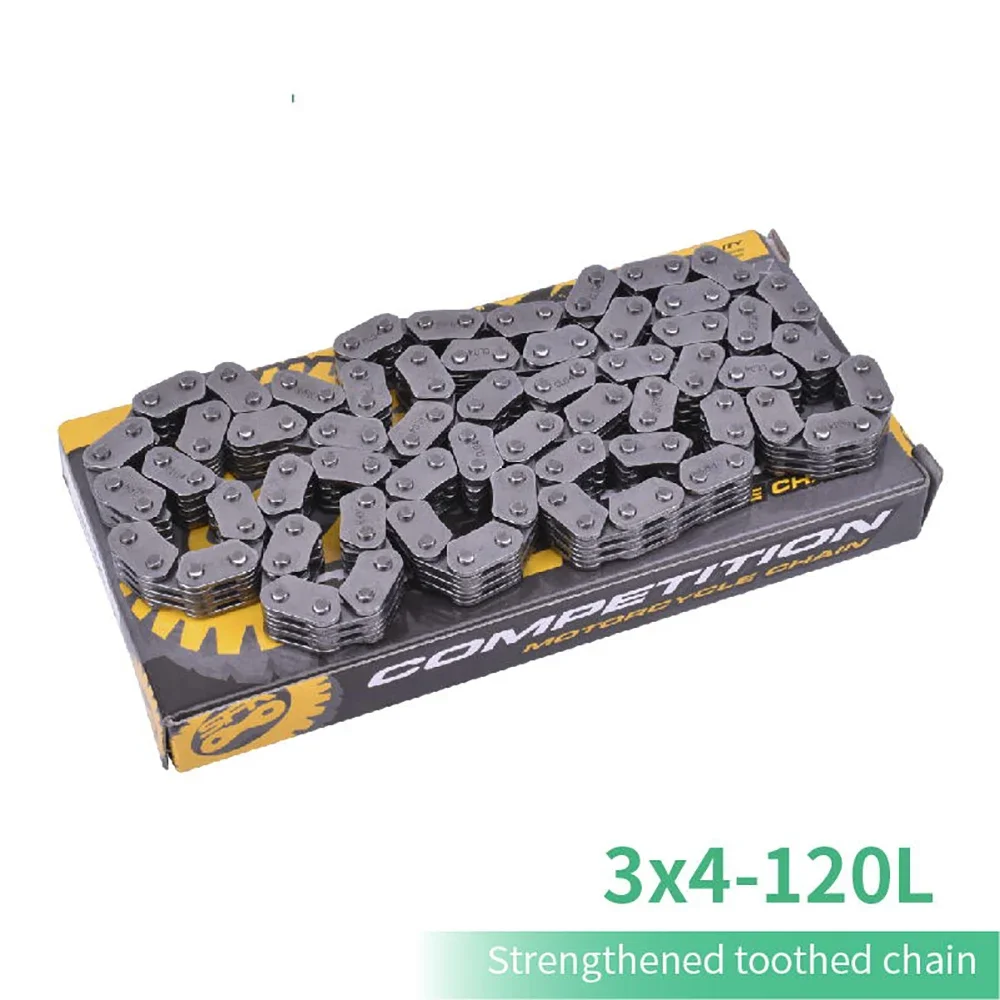 

3x4 92L Cam Timing Chain 94L 96L 98L 100L 104L 108L 110L 112L 114L 116L 118Links 120L 124L 126L 128L 136L 140L 118 120 L