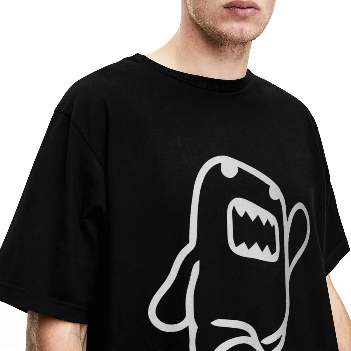 Футболки Domo Kun мужские и женские забавные футболки из чистого хлопка футболка с