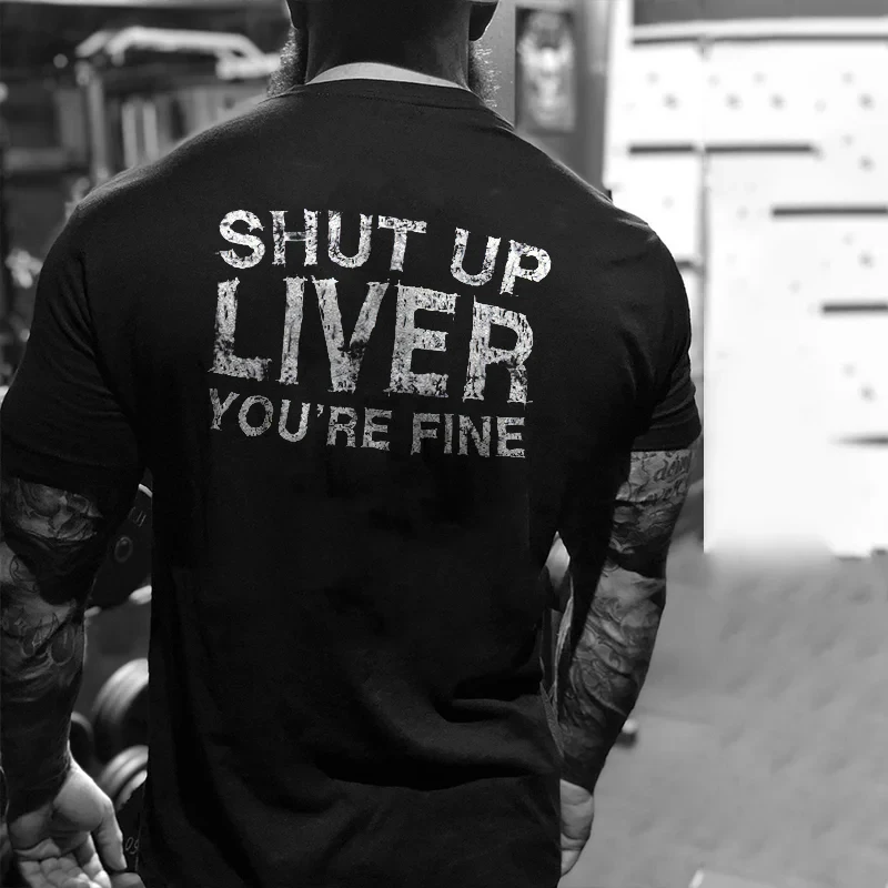 

Badassdude Shut Up Liver Printing Men's Casual Fashion T-shirt