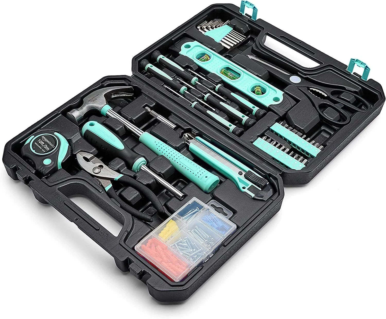 

New low price Basics Household Tool Kit with Tool Storage Case 142 Piece