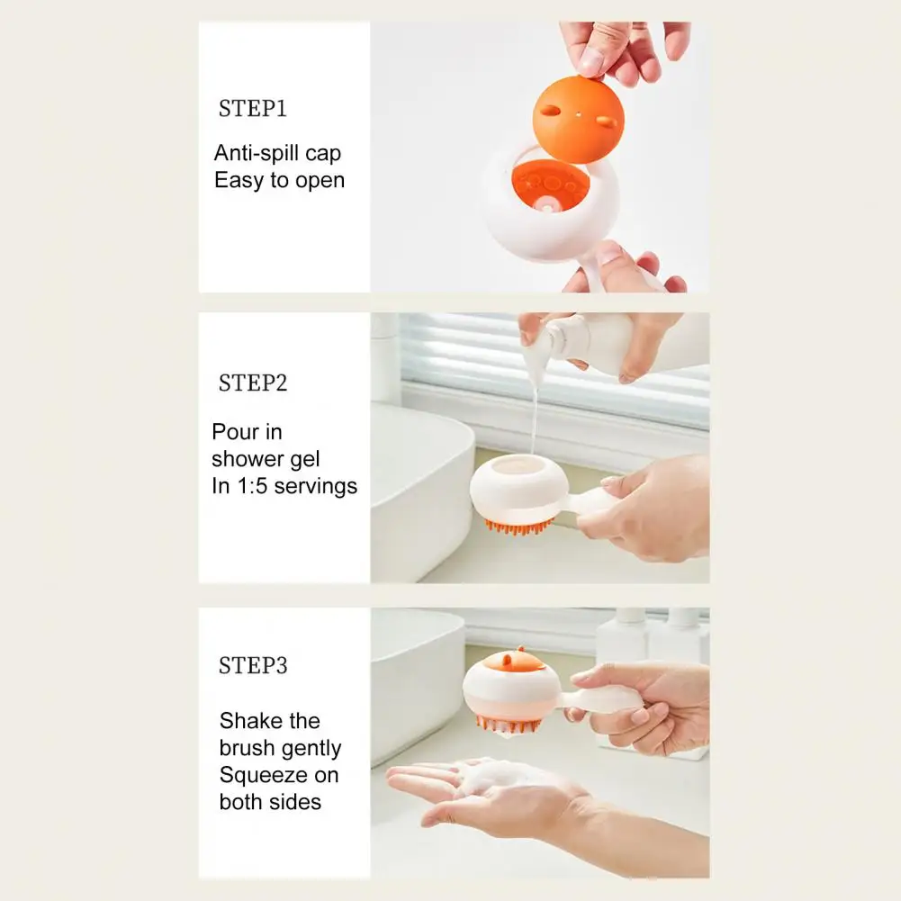 

Flexible Pet Brush Material Shampoo Container Pet Brush Silicone Dog Bath Brushes Shedding Hair Washing Comfortable for Short