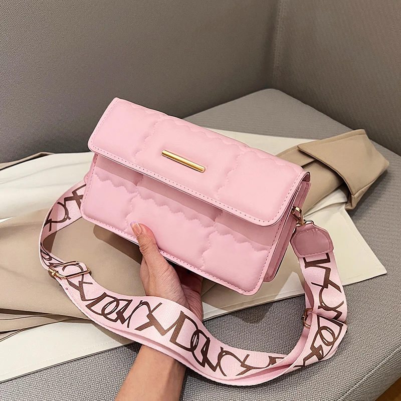 

Small Thread Flap Bags for Women 2023 Spring Designer Fashion Trend Leather Female Solid Color Handbags and Purses Crossbody Bag