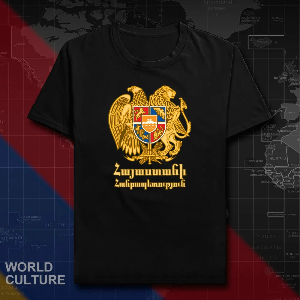 

Fashion Armenian National Emblem Mens Gift T Shirt. Short Sleeve 100% Cotton Casual T-shirts Loose Top Size S-3XL