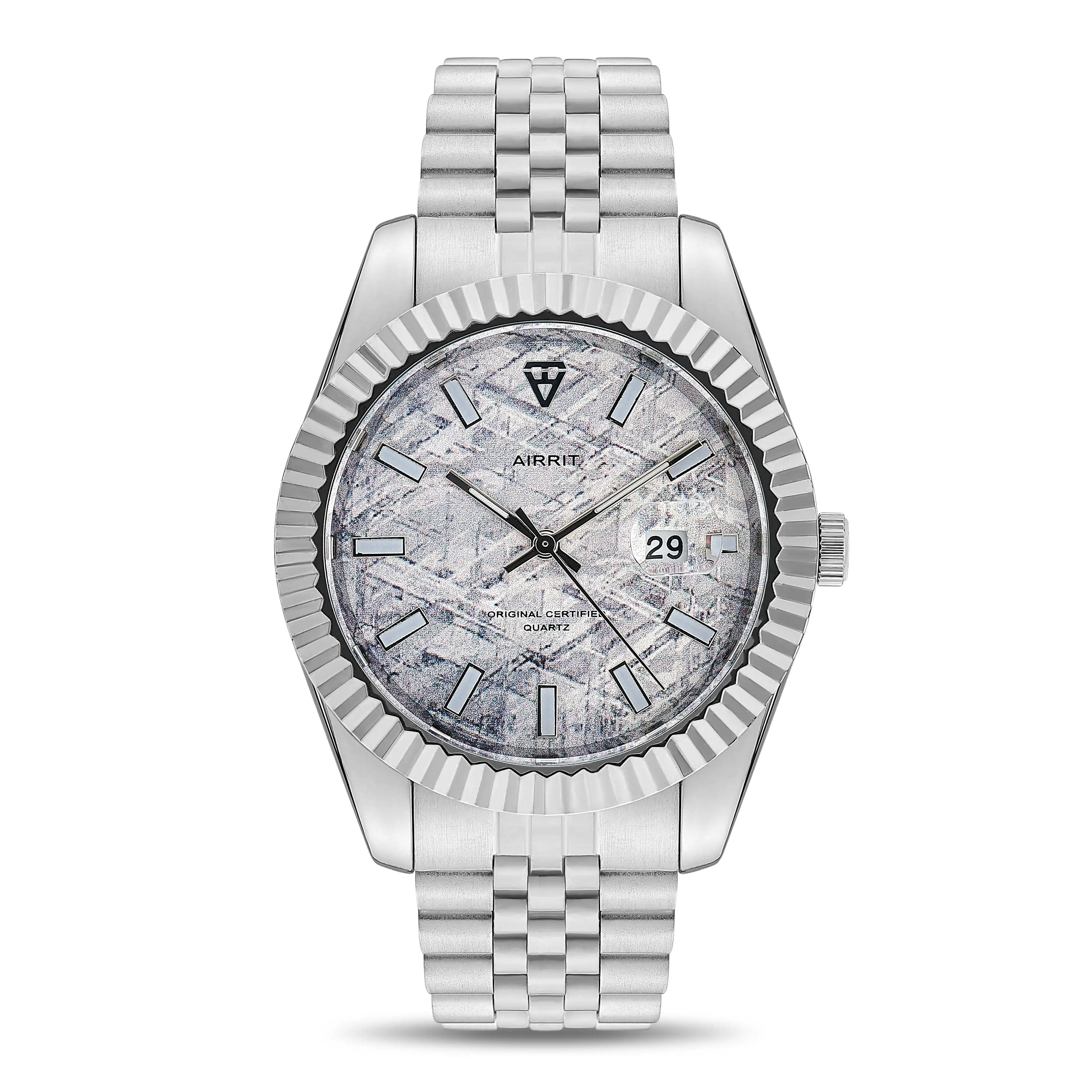 Мужские часы AIRRIT светящиеся кварцевые водонепроницаемость 30 м спортивные