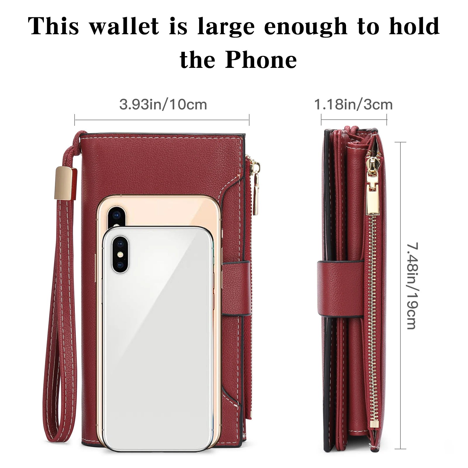 Wristband Women Long Clutch Wallet Large Capacity Wallets Female Purse Phone Pocket Card Holder Lady Purses
