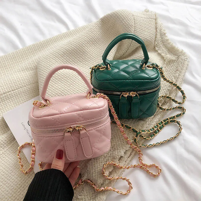 

Luxury Mini Box PU Leather Crossbody Bag With Short Handle 2022 Cute Totes Women's Designer Handbags Purse Brand Shoulde Bag New