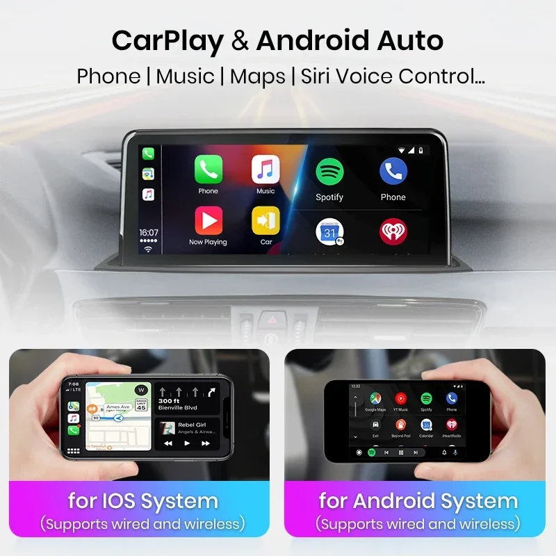 Junsun Wireless CarPlay Android Auto Авто Радио для серии 1 2 3 4 F20 F21 F22 F30 F31 F32 F33 F34 F36 Мультимедиа GPS