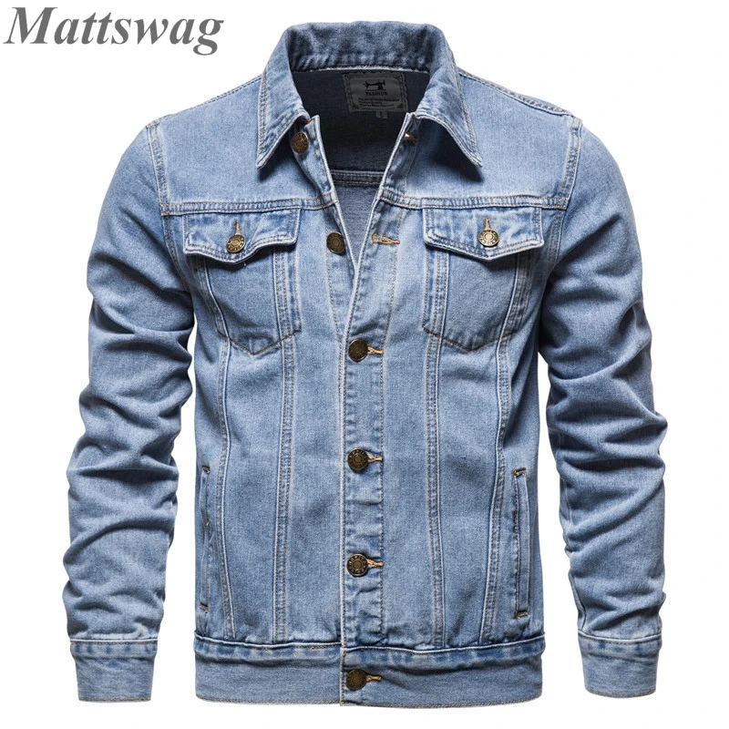 

Denim Jacket Coat For Men Slim Fit Trend Hip Hop Cowboy Outerwear Men's Jackets Fashion Casual Street Wear Daily Clothing Hombre