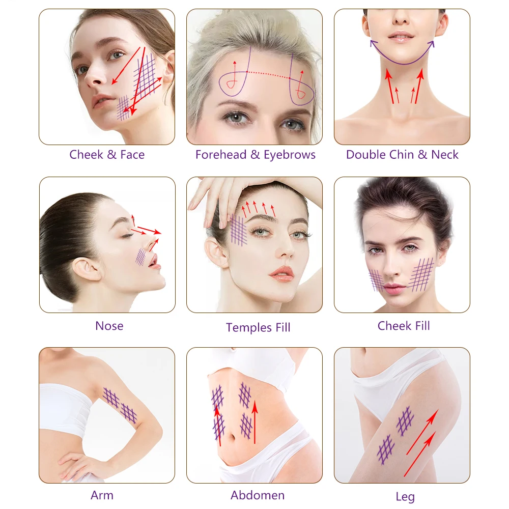 

10pcs Per Pack Cog 3d brabed PDO Threads Hilos Tensores Face eyebrow neck cheek nose Lifting