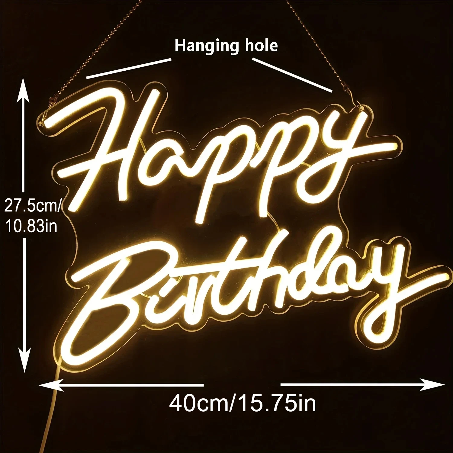 Неоновая вывеска "Happy Birthday" |