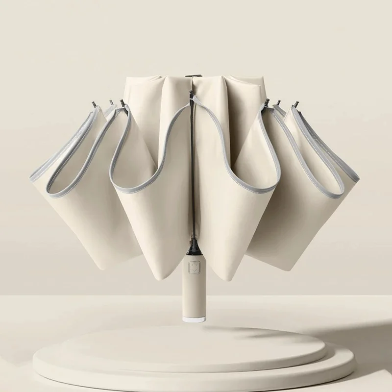 

Новый ветрозащитный зонт для мужчин, складной автоматический зонт, Ветрозащитный прочный двухслойный инвертированный Зонт от дождя для женщин