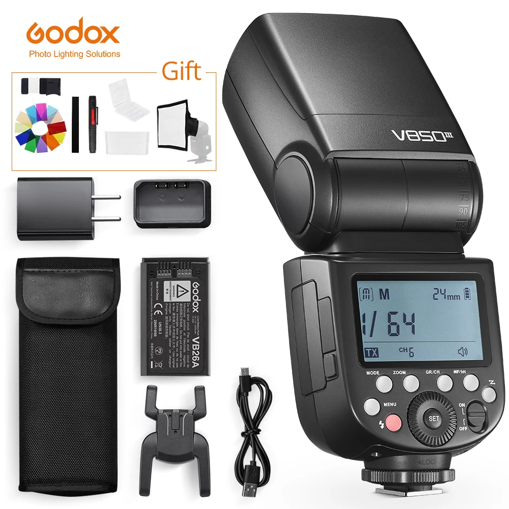 Беспроводная вспышка Godox V850III 76W GN60 2 4G X System со встроенным литий-ионным