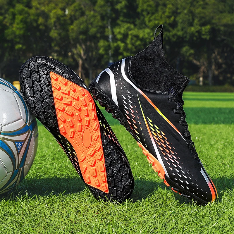 Professional Game Soccer Shoes Fashion Football Shoes Youth  Non-slip Football Training Shoes Wear Resistant Breathable High-top
