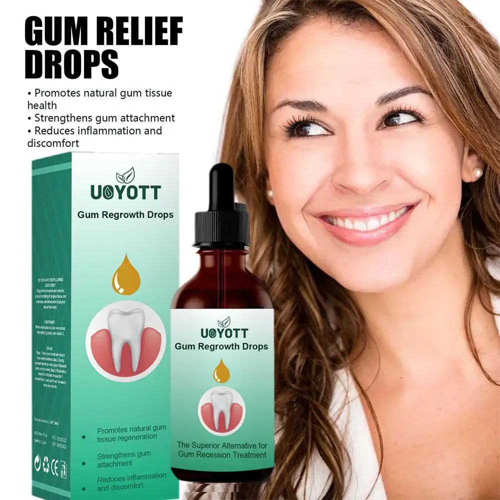 

UOYOTT Gum Repair Drops Clean Teeth Whitening Remove Soothe Macular Health Drops Care Teeth Gum 30ml J2B6