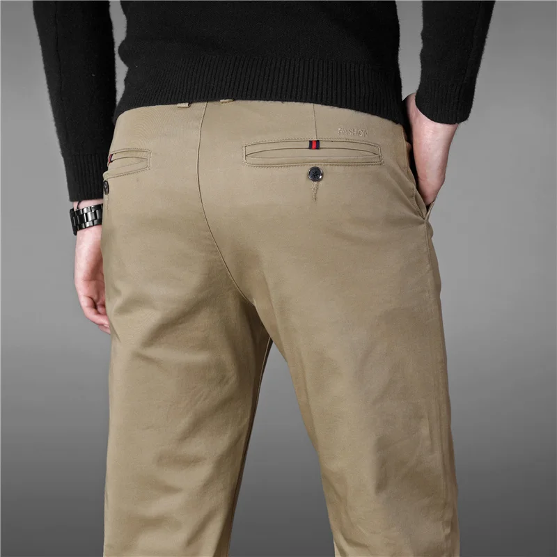 

2023 New Men's Trousers Summer Business Suit Trousers Wedding Groom Trousers Khaki and Black